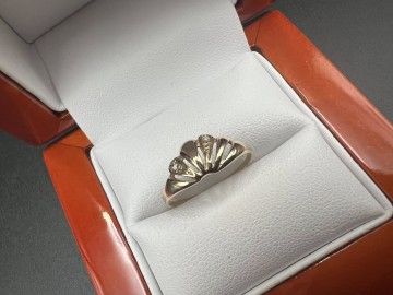 Złoty pierścionek  Pr&oacute;ba 585 Waga: 1.11 g