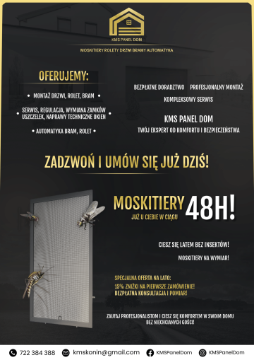 Moskitiery okna balkonowe - Sprzedaż, Montaż i Serwis | KMS