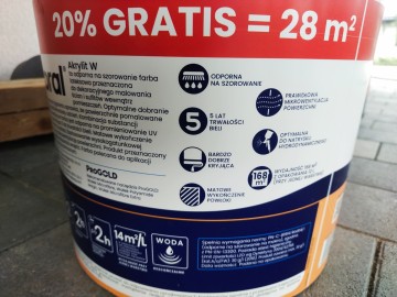 Sprzedam wiadro farby białej i stelarze do regips&oacute;w