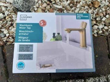 Bateria umywalkowa LIVARNO ZŁOTY. Nowa