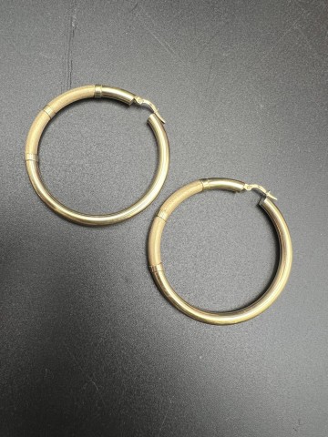 Złote kolczyki koła 14k Próba 585 Waga: 7.78 g