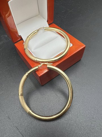 Złote kolczyki koła 14k Próba 585 Waga: 7.78 g