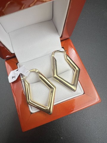 Złote kolczyki Pr&oacute;ba 585 Waga: 3.41