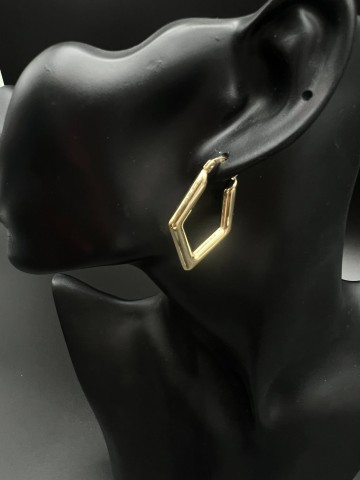 Złote kolczyki Pr&oacute;ba 585 Waga: 3.41