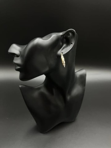 Złote kolczyki Pr&oacute;ba 585 Waga: 2.58 g