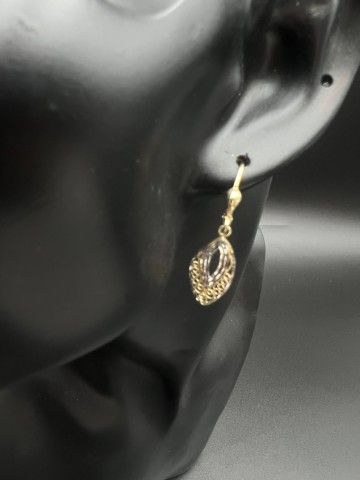 Złote kolczyki Pr&oacute;ba 585 Waga: 2.28 g