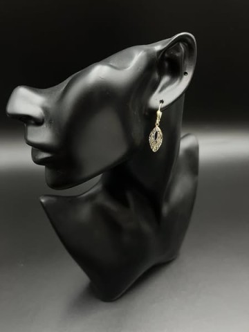 Złote kolczyki Pr&oacute;ba 585 Waga: 2.28 g