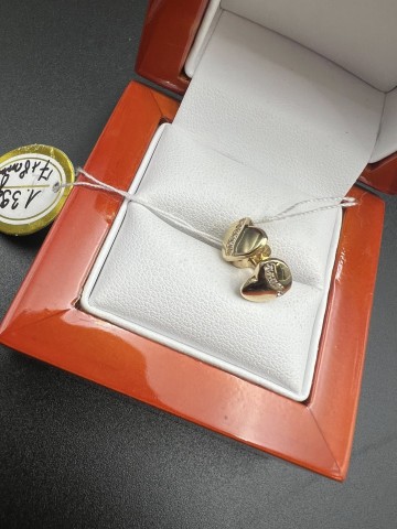 Złote kolczyki Pr&oacute;ba 585 Waga: 1.39 g