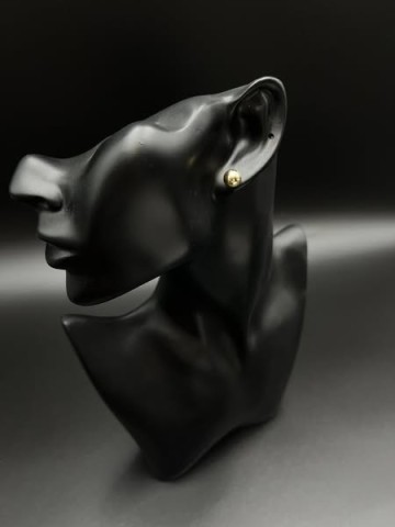 Złote kolczyki Pr&oacute;ba 585 Waga: 1.61 g