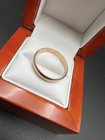 Złota obrączka 14k Pr&oacute;ba 585 Waga: 3.16 g