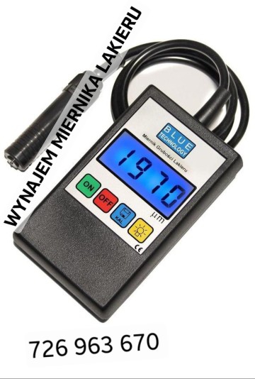 Wynajem miernika grubości lakieru  MIERNIK GRUBOŚCI LAKIERU