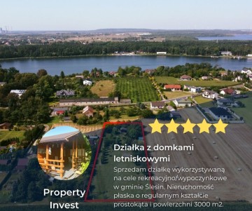 Działka z domkami letniskowymi