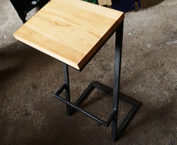 Hoker krzesło taboret solidny z grubej stali