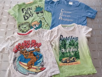 Koszulki z kr&oacute;tkim rękawem dla chłopca w rozmiarze 98