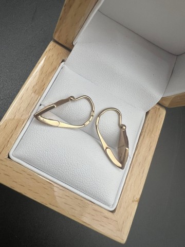 Złote kolczyki  Pr&oacute;ba 585  Waga: 3.98 g