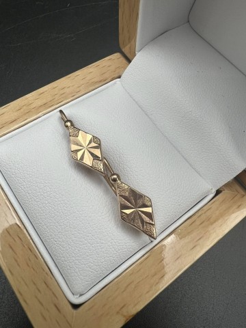 Złote kolczyki  Pr&oacute;ba 585  Waga: 3.98 g