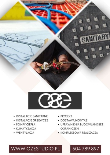 OGRZEWANIE INSTALACJE SANITARNE BIURO PROJEKTOWE OZE STUDIO