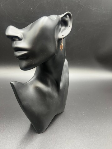 Złote kolczyki  Pr&oacute;ba 585  Waga: 1.35 g