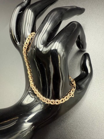 Złota bransoletka  Pr&oacute;ba 585  Waga: 4.65 gram