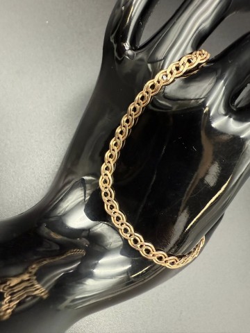 Złota bransoletka  Pr&oacute;ba 585  Waga: 4.65 gram