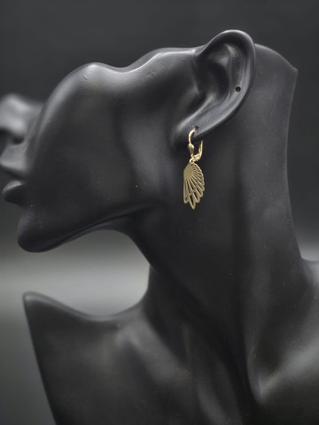 Złote kolczyki Pr&oacute;ba 585  Waga: 1.83 gram