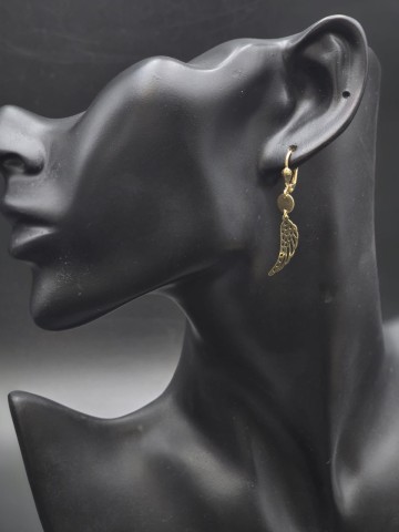 Złote kolczyki Pr&oacute;ba 585  Waga: 1.61 gram