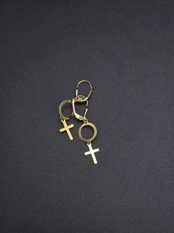 Złote kolczyki Pr&oacute;ba 585  Waga: 1.48 gram