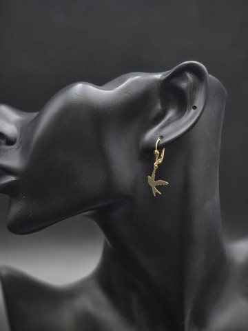 Złote kolczyki Pr&oacute;ba 585  Waga: 1.38 gram