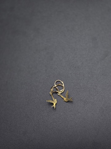 Złote kolczyki Pr&oacute;ba 585  Waga: 1.38 gram