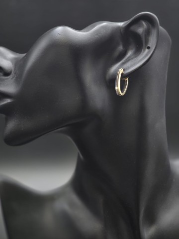 Złote kolczyki Pr&oacute;ba 585  Waga: 1.48 gram