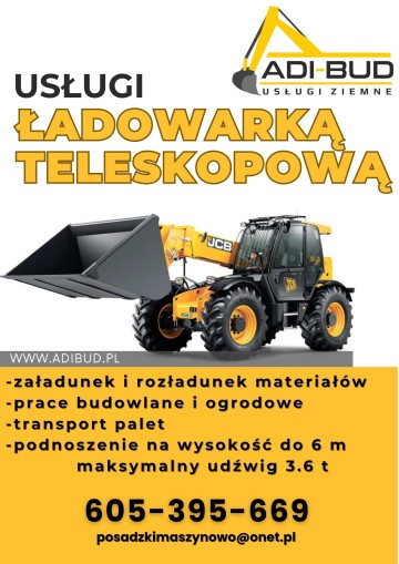 Usługi ładowarką teleskopową