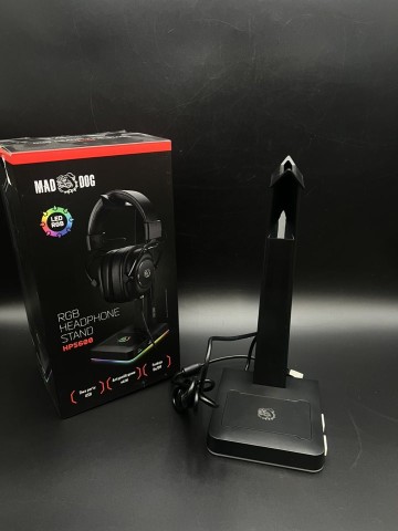 Stojak na słuchawki MAD DOG HPS600 RGB Wbudowany HUB USB