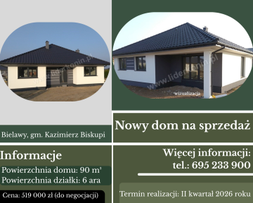 NOWY DOM W STANIE DEWELOPERSKIM &ndash; 90 m&sup2; &bull; 3 sypialnie