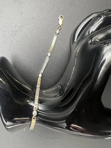 Złota bransoletka  Pr&oacute;ba 585  Waga: 7.40 g