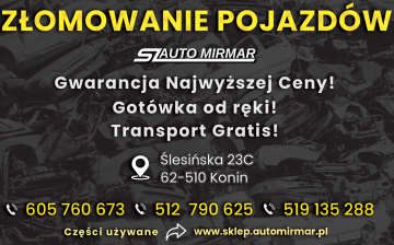 * SKUP AUT * ZŁOMOWANIE POJAZD&Oacute;W *