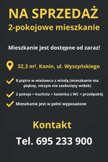 NA SPRZEDAŻ- 2-pokojowe mieszkanie z pięknym widokiem
