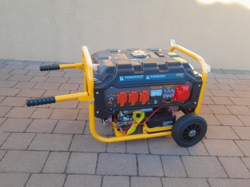 Agregat prądotw&oacute;rczy tr&oacute;jfazowy 3,5kW na kołach + aku. Nowy