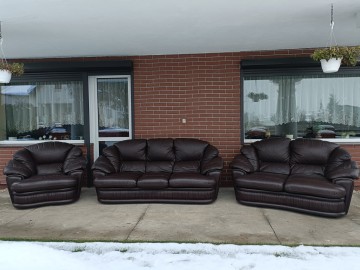 Sprzedam wypoczynek 3,2,1 ze sk&oacute;ry