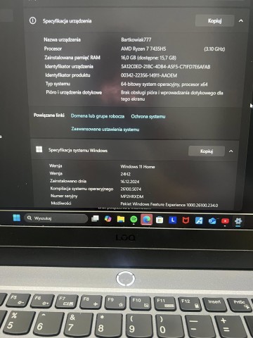 Laptop LENOVO LOQ 15ARP9 15,6" 16/500 GB