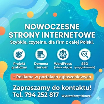 Projektowanie stron WWW + reklama w portalach ogłoszeniowy