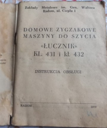 Sprzedam maszynę do szycia ŁUCZNIK 431
