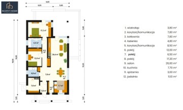 Sprzedam dom 116,8m2 - 11,5 -ul.Podziałowa, Morzysław, Konin