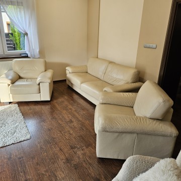 MEBLE SKÓRZANE kanapa + 2 fotele