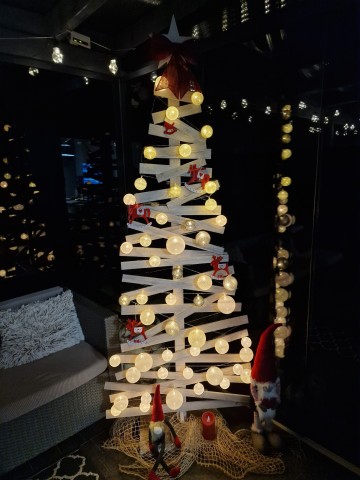 drewniana choinka