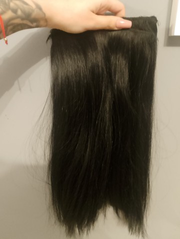 Naturalne włosy clip in czarne