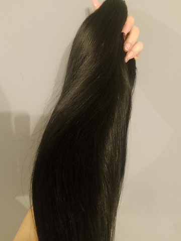 Naturalne włosy clip in czarne