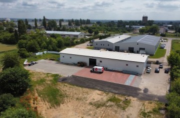 Hala prod.-magazynowa, biura, utwardzony plac, duża działka