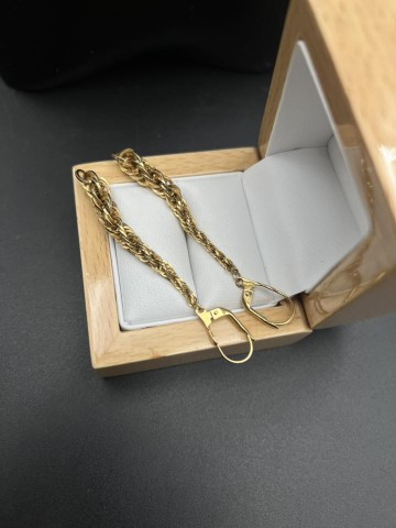 Złote kolczyki  Pr&oacute;ba 585  Waga: 3 gramy