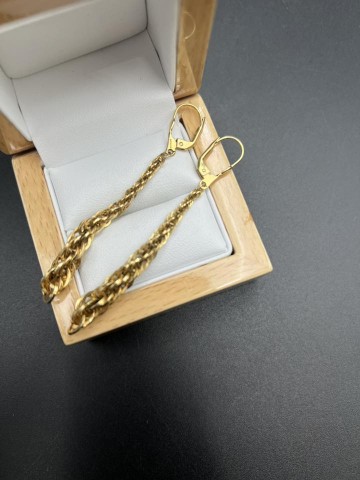 Złote kolczyki  Pr&oacute;ba 585  Waga: 3 gramy