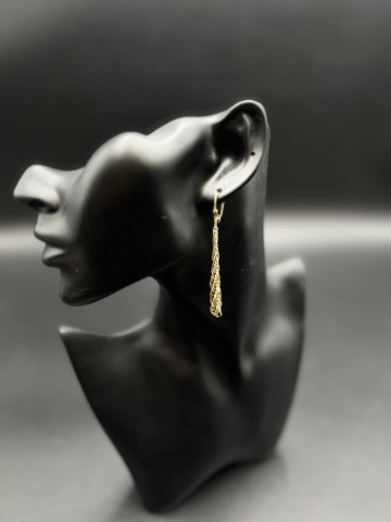 Złote kolczyki  Pr&oacute;ba 585  Waga: 3 gramy